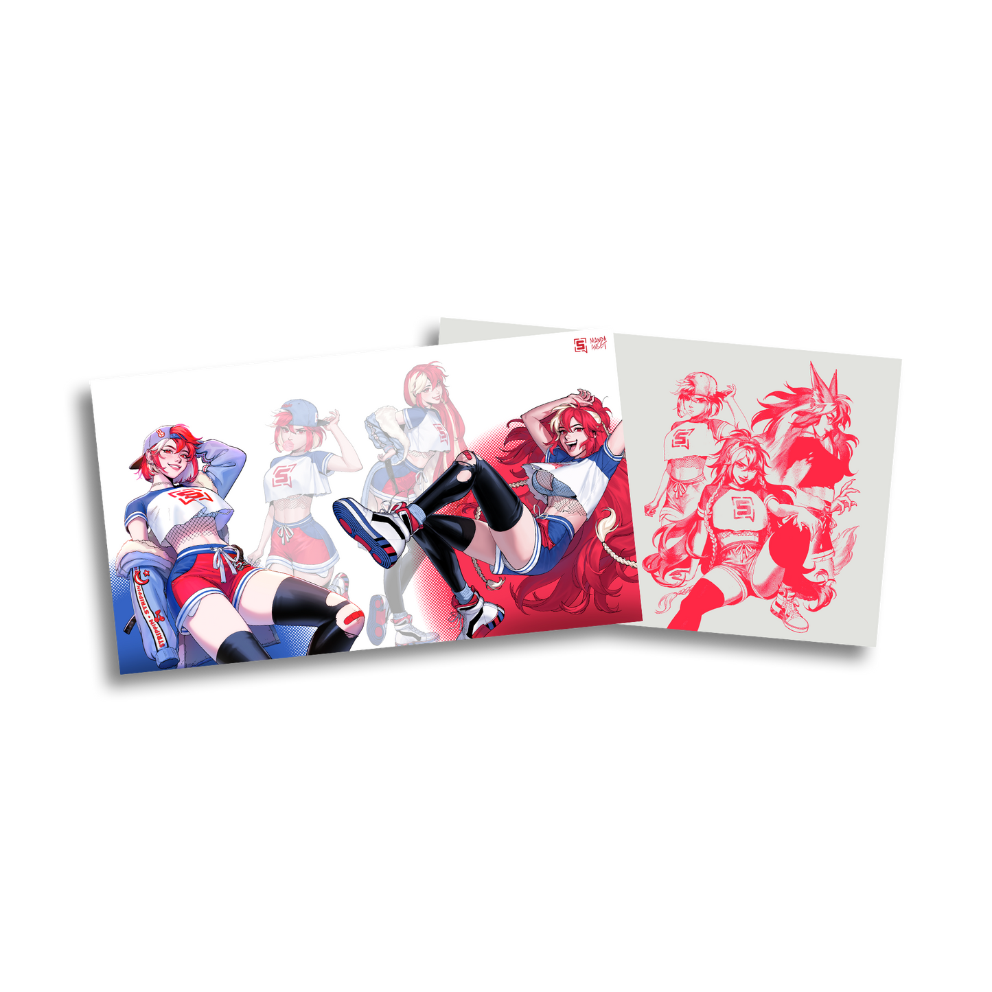 Strippin | Red - Digital Wallpaper